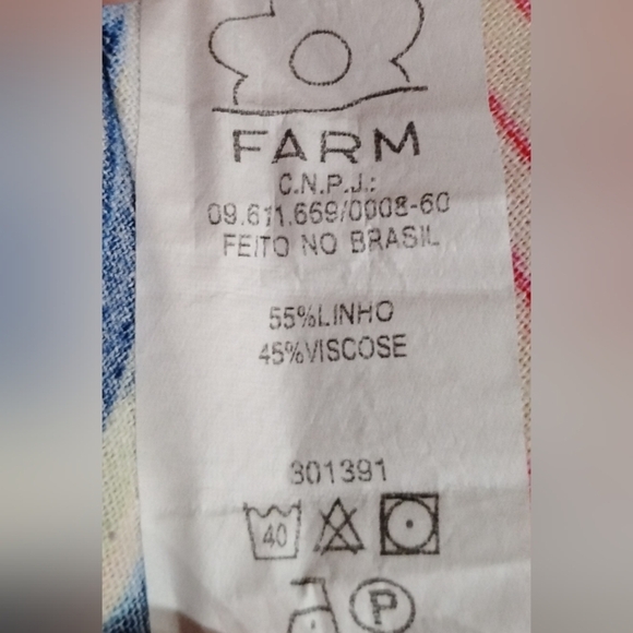 FARM RIO LINEN BLEND TUCAN TROPICAL SKIRT - Picture 8 of 9